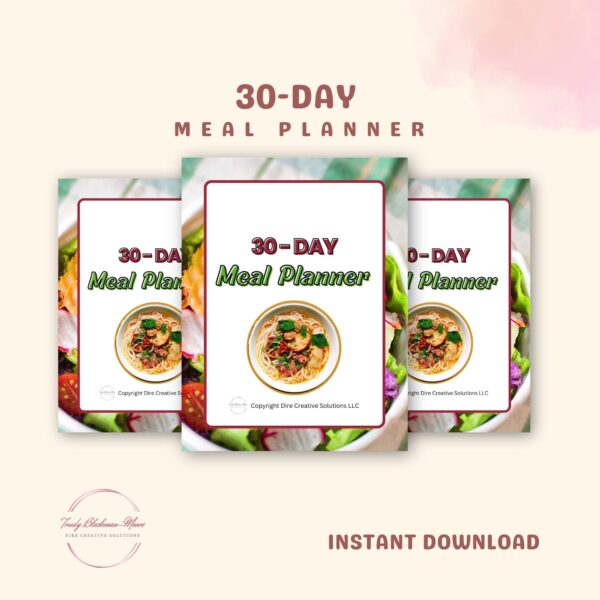 30-Day Meal Planner Mockup