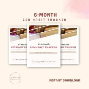 6-Month Zen Habit Tracker Mockup