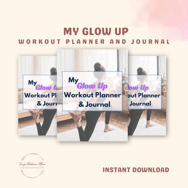 My Glow Up Workout Planner and Journal Mockup