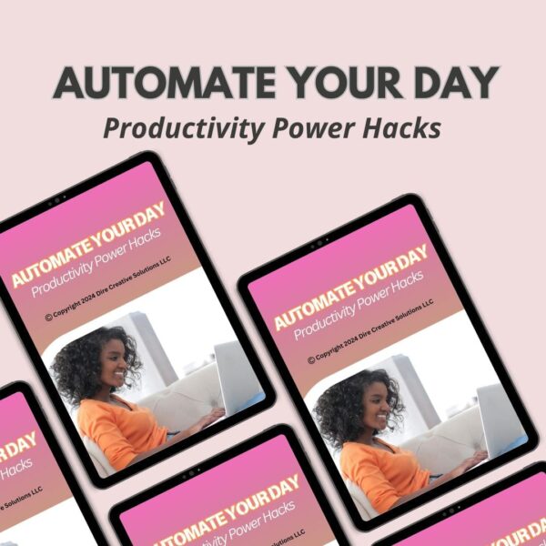 Automate Your Day Productivity Power Hacks Website Mockup