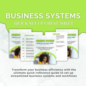 Business Systems Cheat Sheet Mockup